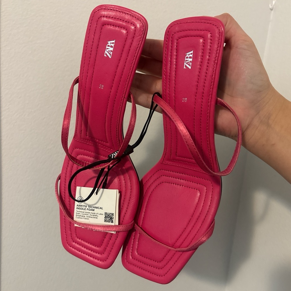 Zara Fuchsia Strappy Heels